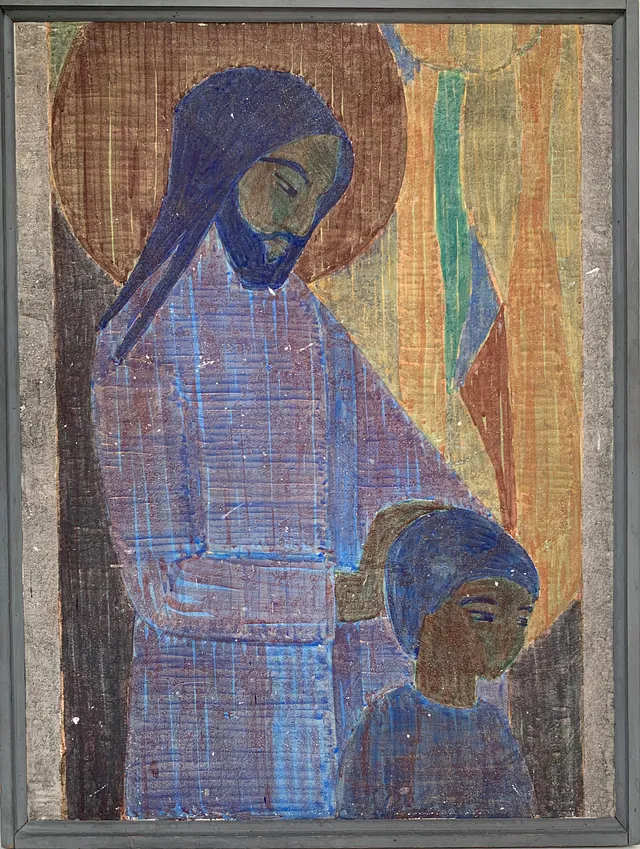 Gerda Swanes bud på altertavle til Hyltebjerg Kirke