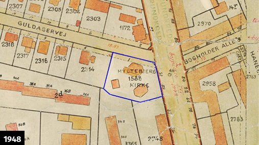 Hyltebjerg Kirkes grund 1948