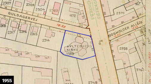 Hyltebjerg Kirkes grund 1955