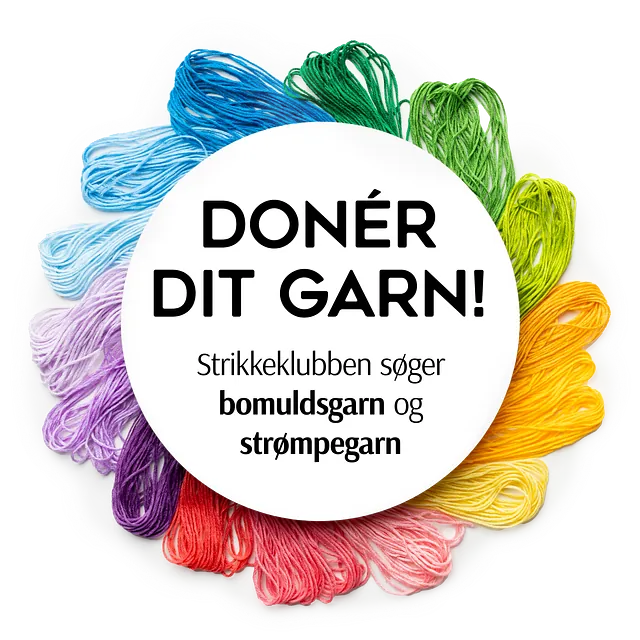 Donér dit garn til strikkeklubben i Hyltebjerg Kirke